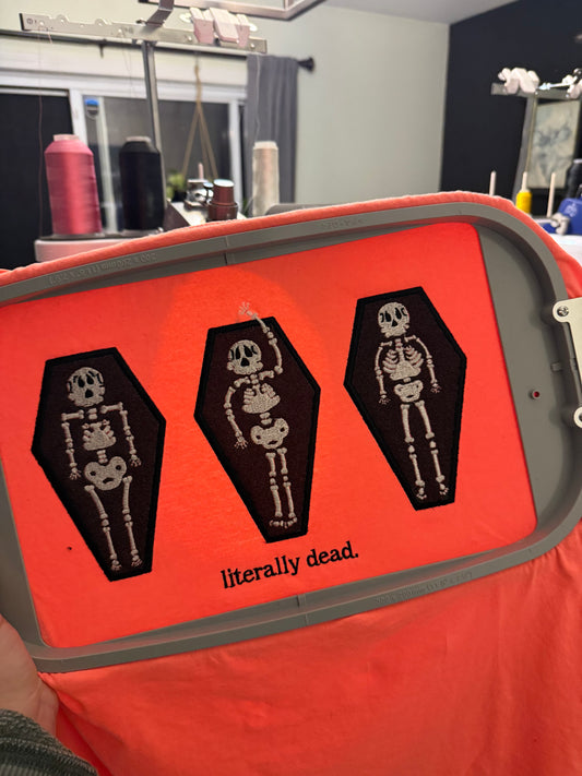 Literally Dead Skeleton Halloween Shirt